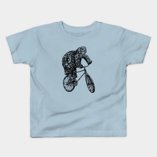 SEEMBO Turtle Cycling Bicycle Bicycling Riding Biking Bike Kids T-Shirt